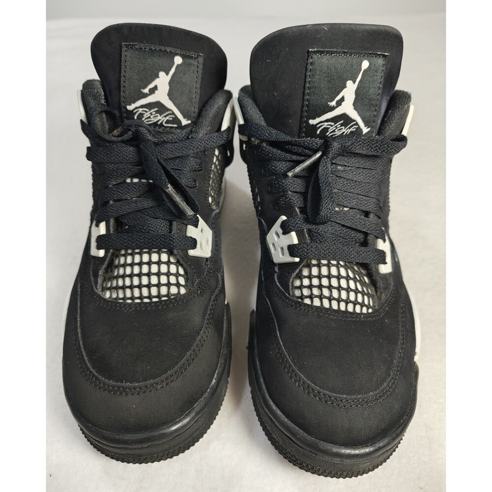 Jordan Air Jordan 4 Retro GS Black White Suede Sneakers Youth 5.5Y